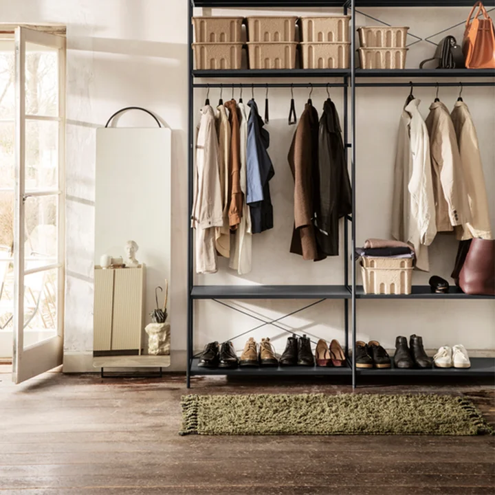 Amass Hoogpolige loper van Ferm Living in olijfgroen