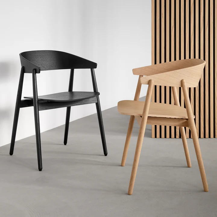 AC2 Stoel van Andersen Furniture in de uitvoering zwart gelakt eiken