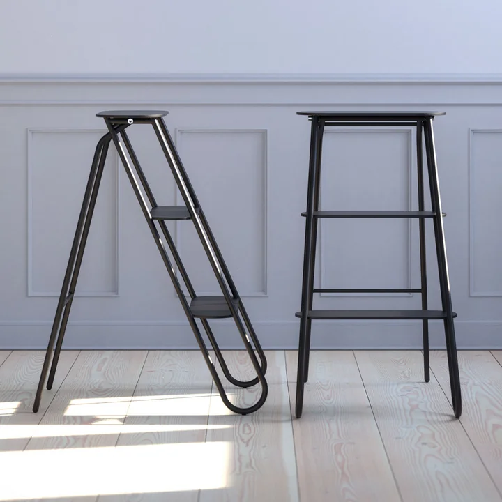 De slanke Bukto opstapkruk van Frost in zijprofiel