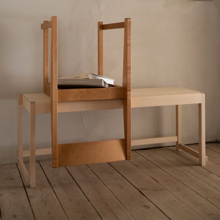 Chair 01 van Frama in berken geolied / warm bruin