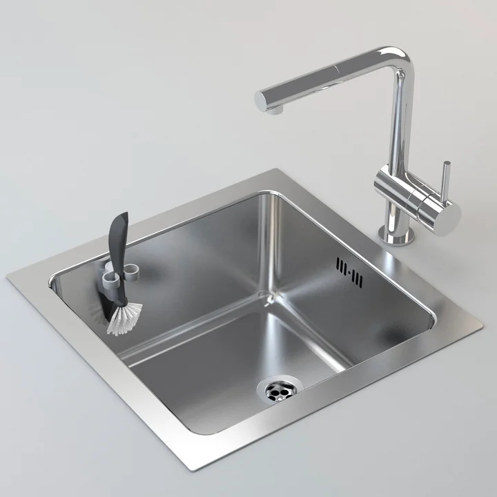 De afwasborstelhouder van Happy Sinks houdt magnetisch vast