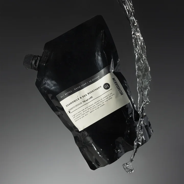 Humdakin handzeep navulling beschermt het milieu tegen meer verpakking