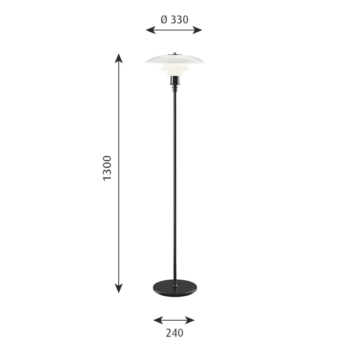 Louis Poulsen - PH 3½-2½ staande lamp