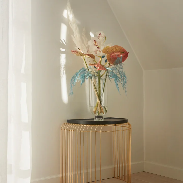 De vaas Glacies van AYTM is een verleidelijk element in het interieur