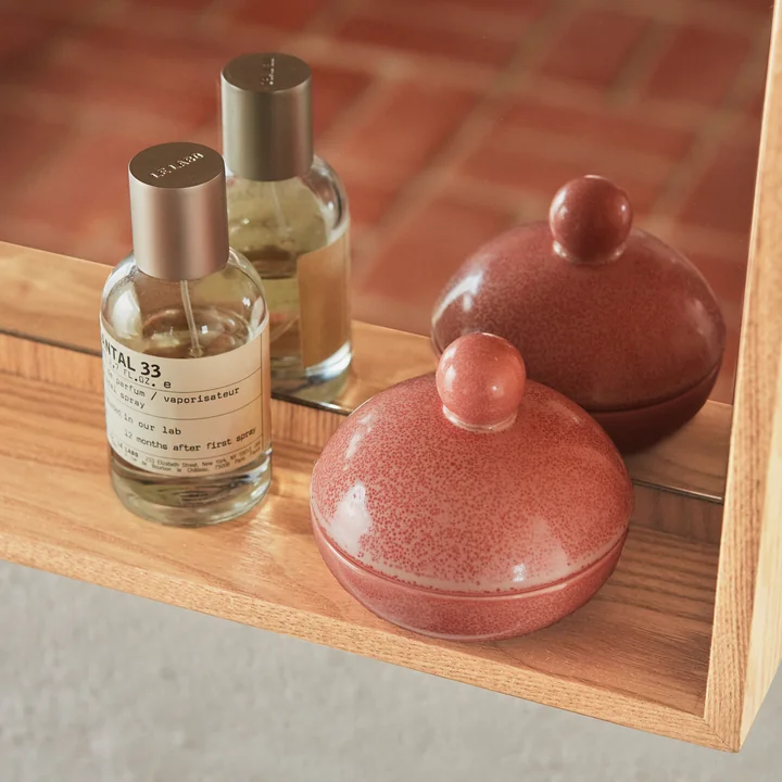 Peili spiegel & Saga Bonbonniere Laag van OYOY in coral