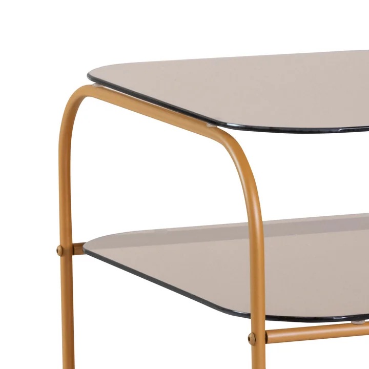 Bijzettafel met 3 niveaus, oranje / amberkleurig by Hübsch Interior