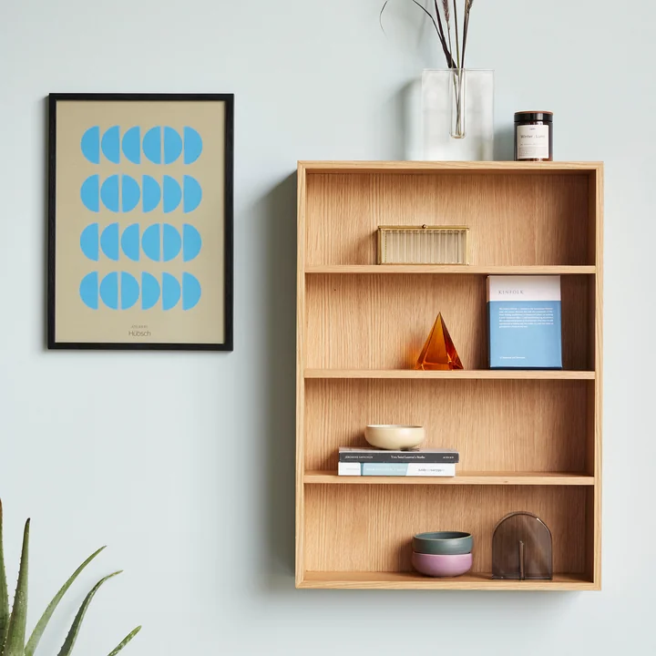 Hübsch Interior - Wandplank met 4 niveaus, eik