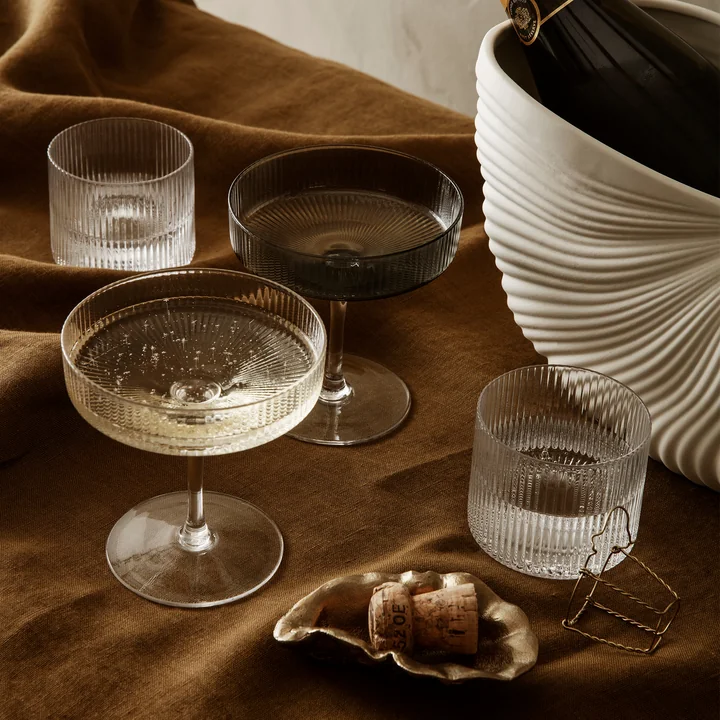 Ripple drinkglas laag van Ferm Living