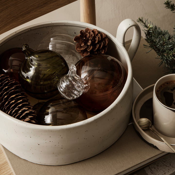 Twirl Kerstboom ballen en Flow fruitschaal van ferm Living