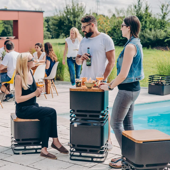 Stapelbare vuurkorf met verschillende functies