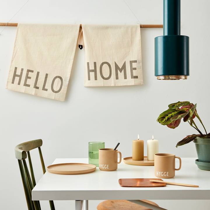 Favourite Theedoek in Hello / Home, gebroken wit (set van 2) van Design Letters