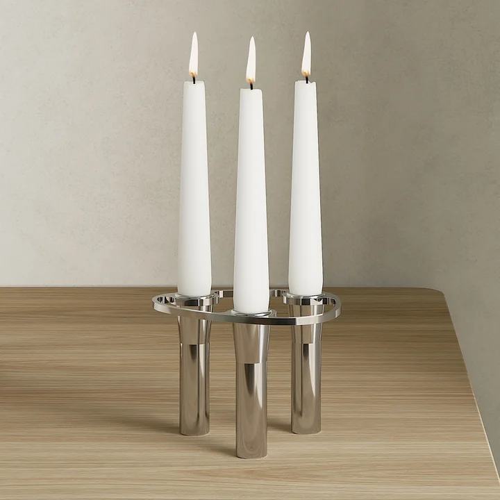 Curve Kandelaar van Lind DNA in Base / chroom