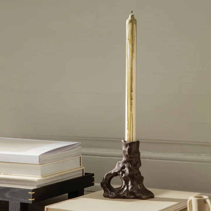 Dryp Steunkaarsen van Ferm Living in de olijfgroene / witte versie