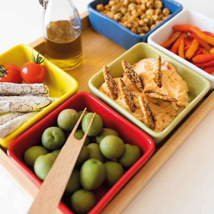 Kommenset met houten dienblad van Remember