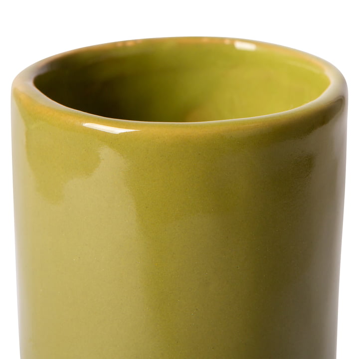 Objects Twisted Vaas van HKliving in de kleur glanzend olive green