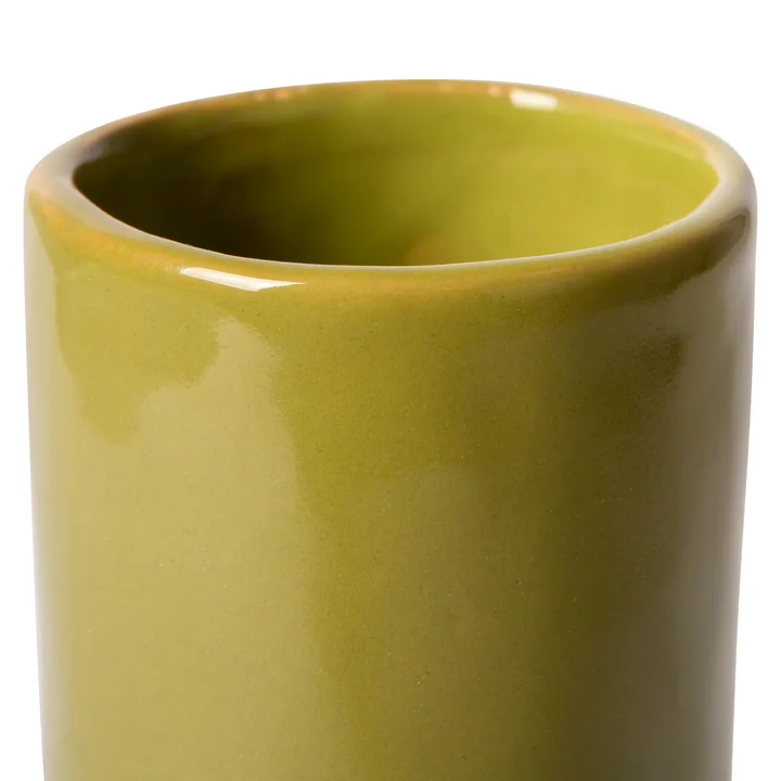 Objects Twisted Vaas van HKliving in de kleur glanzend olive green