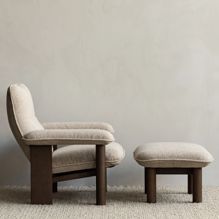 Brasilia Lounge Chair en Ottomaans van Audo