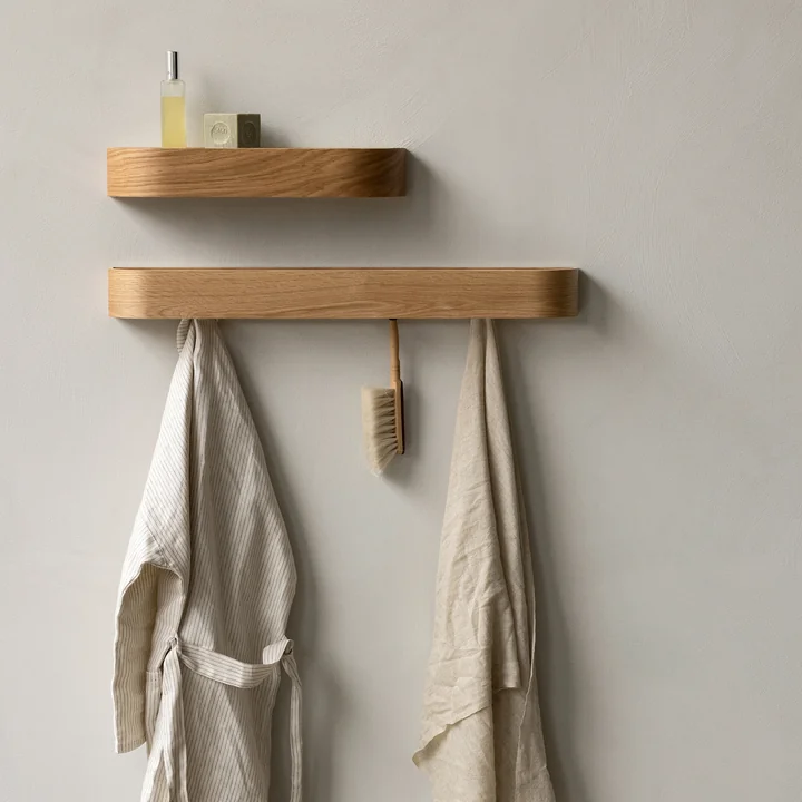 Slanke houten wandplank