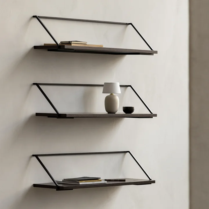 Audo - Rail wandplank, 25 x 95 cm, gebeitst eiken