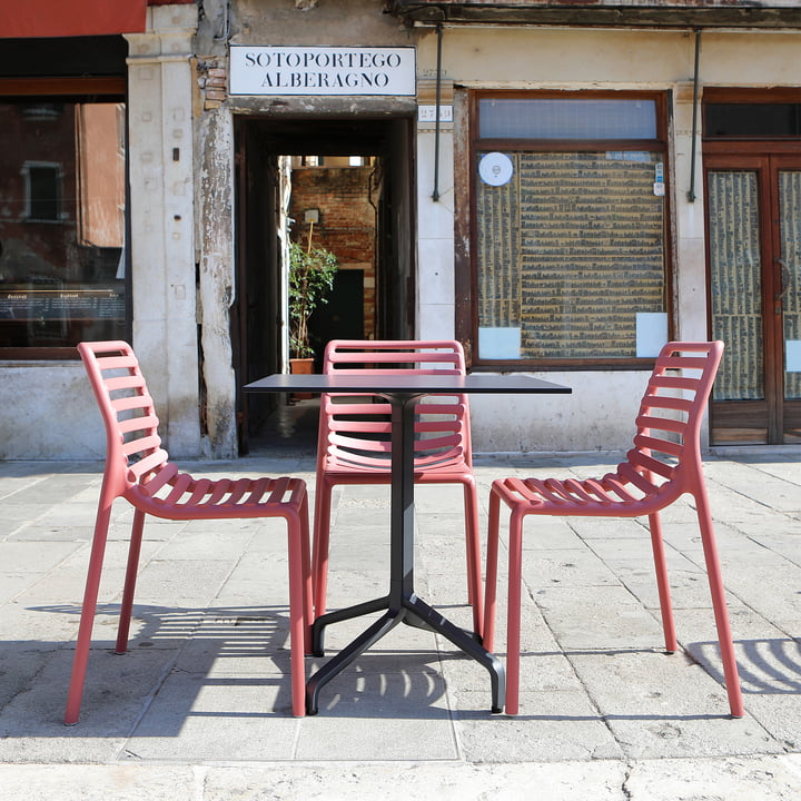 Doga Bistrostoel van Nardi in de kleur marsala