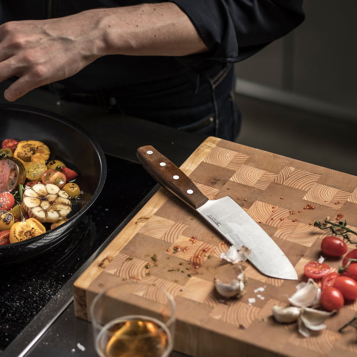 Norr Santoku mes 16 cm van Fiskars in roestvrij staal / esdoorn