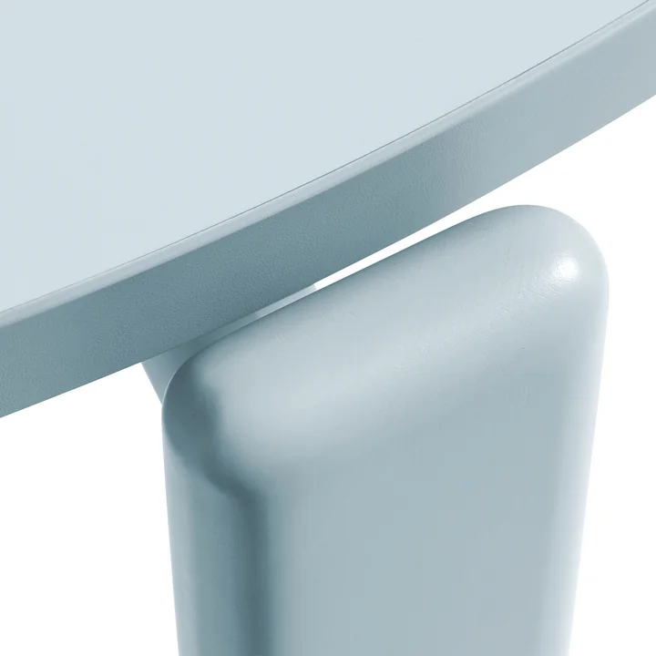 Rey Eettafel, Ø 128,5 cm, slate blue / laminaat lichtgrijs van HAY