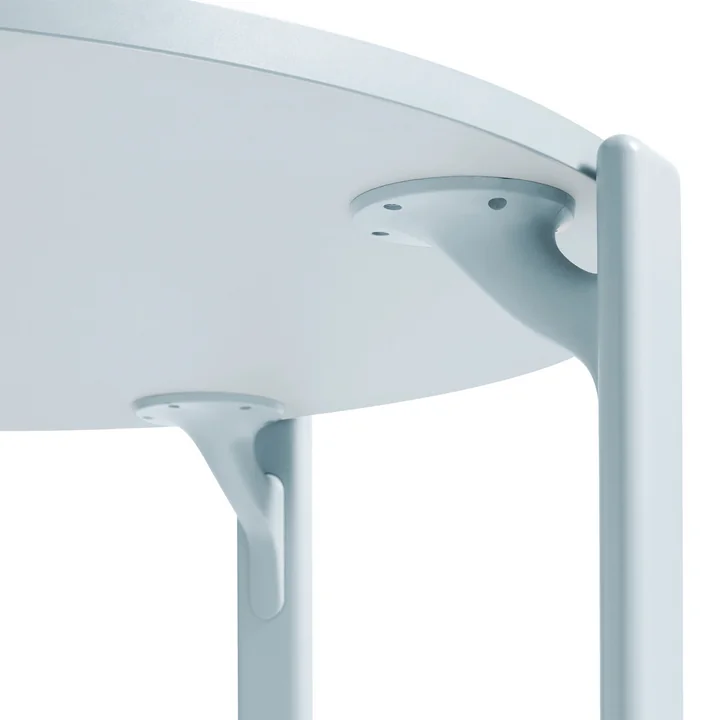 Rey Eettafel, Ø 128,5 cm, slate blue / laminaat lichtgrijs van HAY