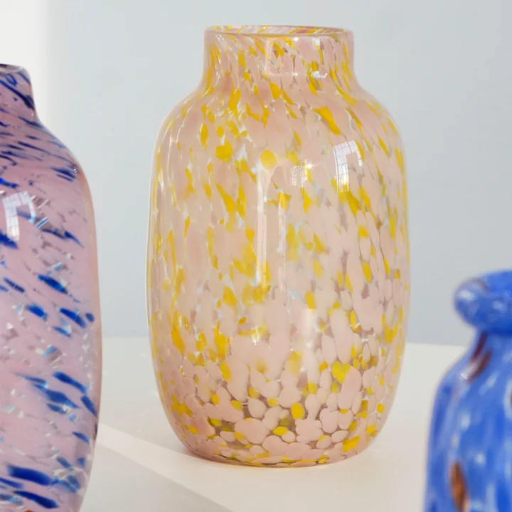 Splash Vaas L, Ø 17,5 x H 27 cm, lichtroze en geel van HAY