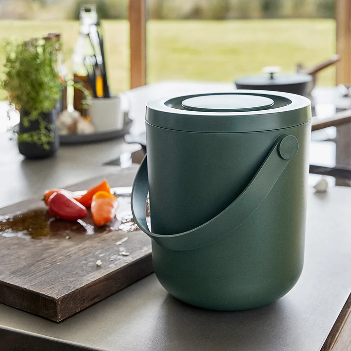 Circular Bak voor organisch afval, 3 liter, garden green van Zone Denmark