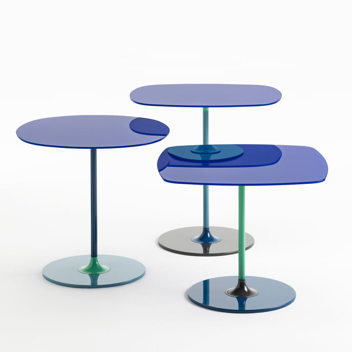 Thierry Bijzettafel in blauw van Kartell