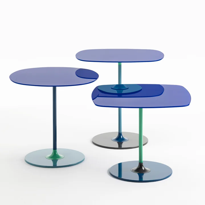 Thierry Bijzettafel in blauw van Kartell
