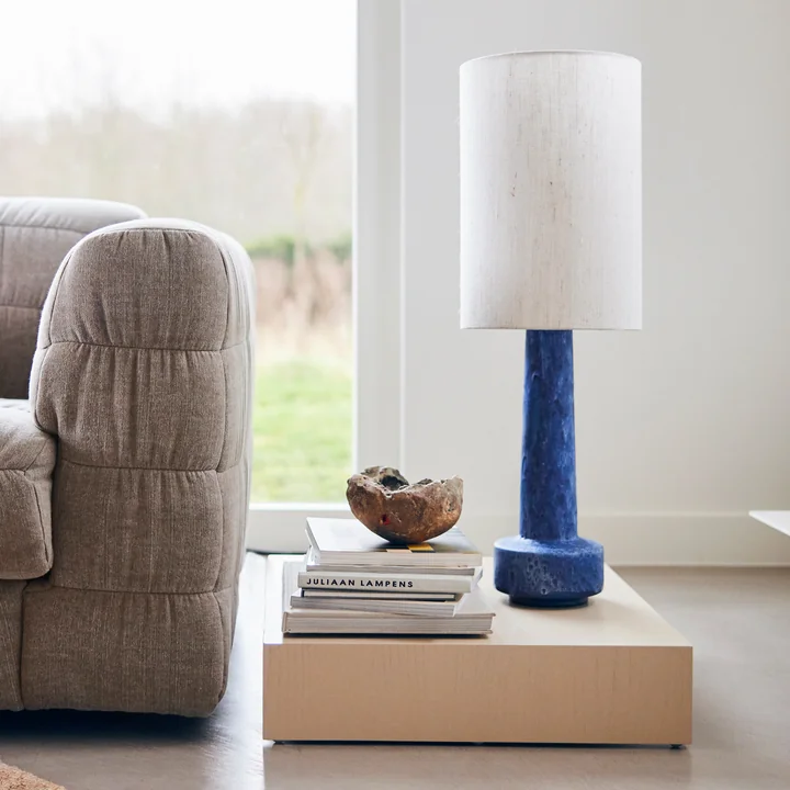 Retro tafellampvoet van HKliving in de kleur blauw