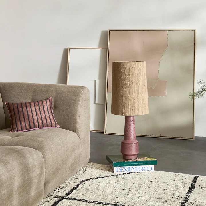 Abstract schilderij van HKliving in de afwerking olijf / nude