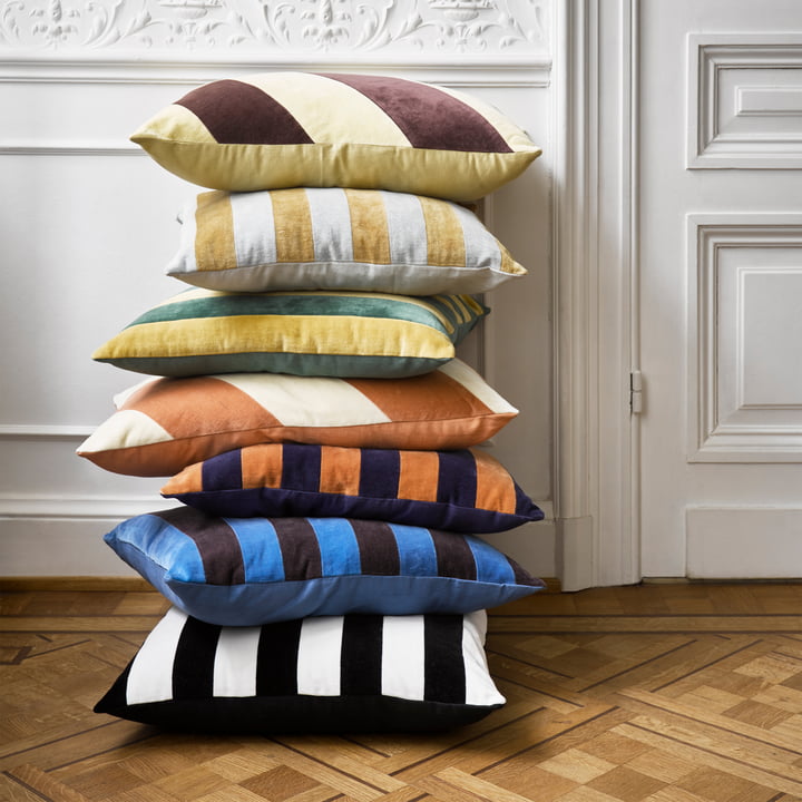 Striped Fluwelen kussens van HKliving