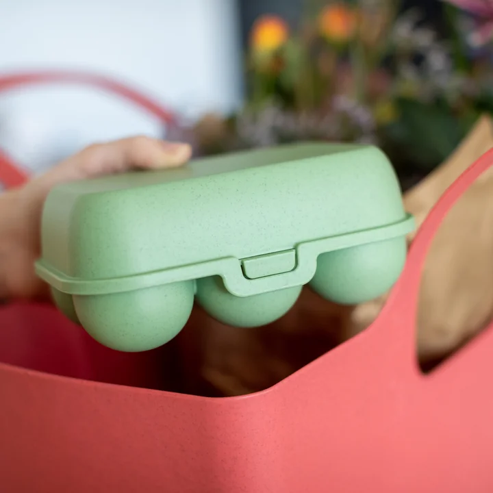 Eggs to go Herbruikbaar eierpotje mini, nature leaf green van Koziol