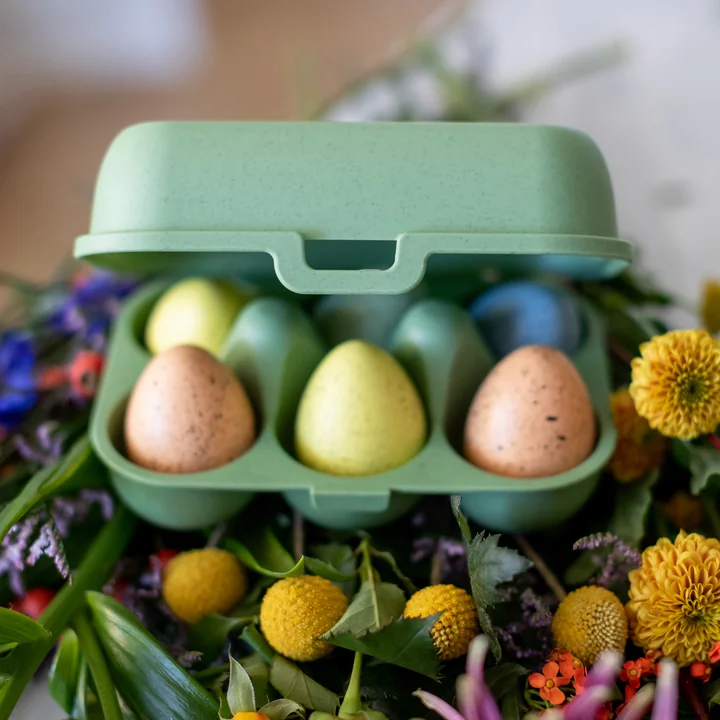 Eggs to go Herbruikbaar eierpotje mini, nature leaf green van Koziol