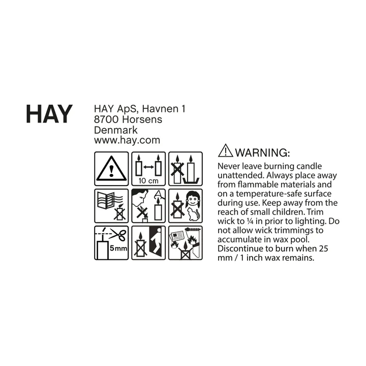 Waarschuwing voor de Spiral stokkaarsen van HAY