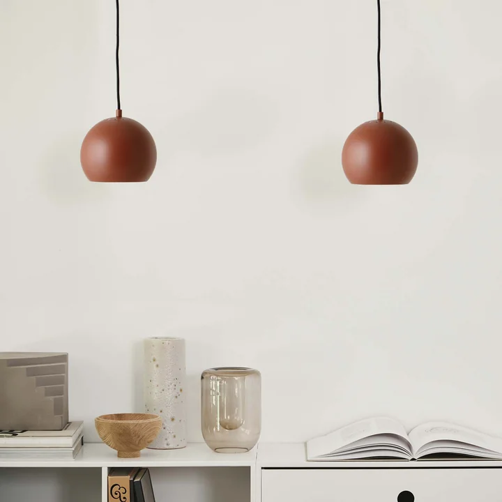 Ball Hanglamp terracotta mat van Frandsen