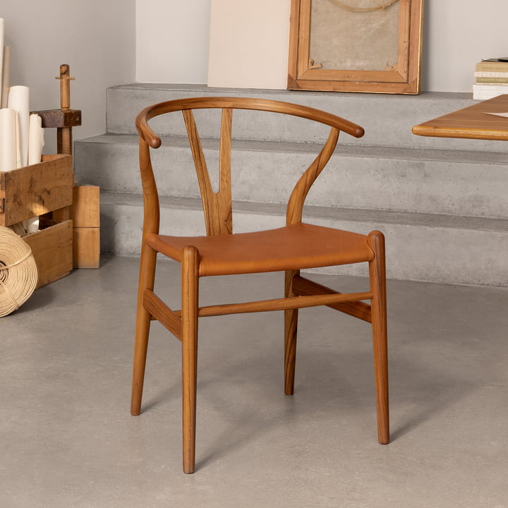 CH24 Wishbone Birthday Edition 2022, leder/teak by Carl Hansen