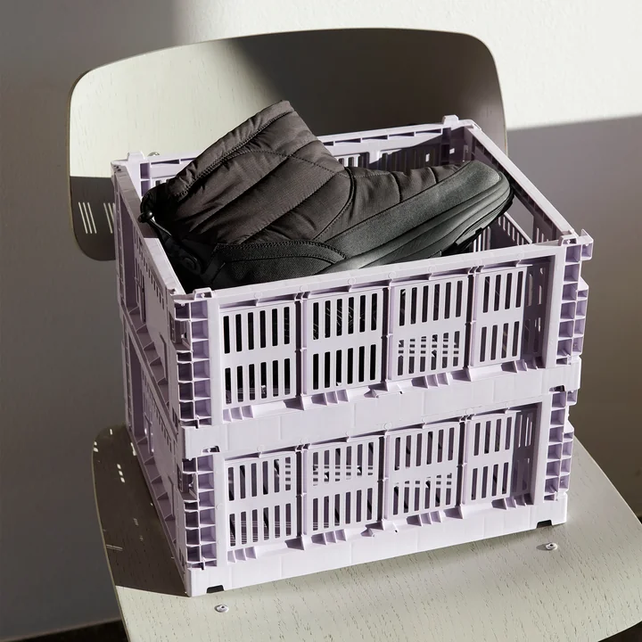 Colour Crate Mand recycled M van HAY in de kleur lavender