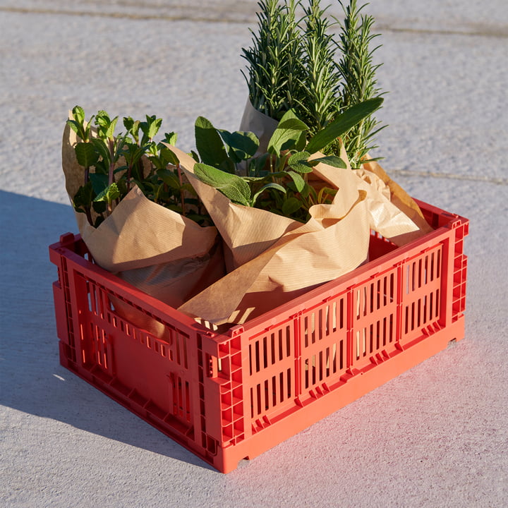 Colour Crate Mand recycled M van Hay in de kleur red