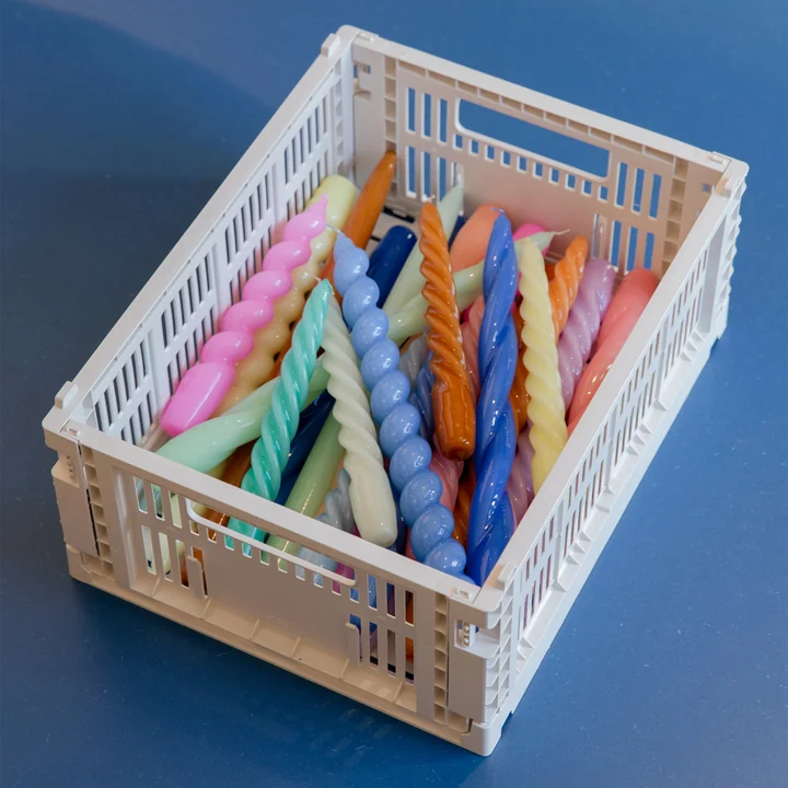 Colour Crate Mand recycled M van HAY in de kleur light grey