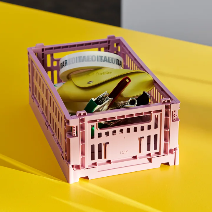 Colour Crate basket S gerecycled van HAY in de kleur dusty rose