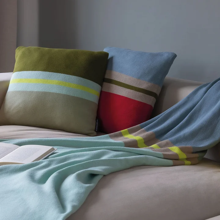 Gebreid katoenen kussen van Remember