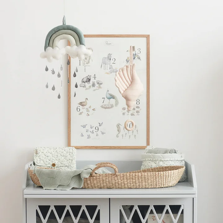 Cam Cam Copenhagen Gewatteerde opbergmanden uit het volgende ontwerp green leaves