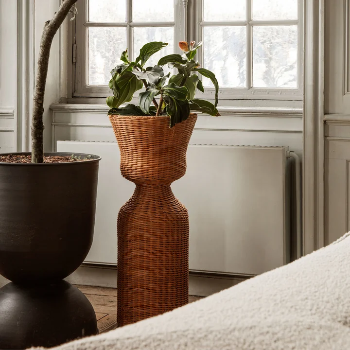 Agnes Bloemstandaard geweven, h 90 cm, naturel by Ferm Living