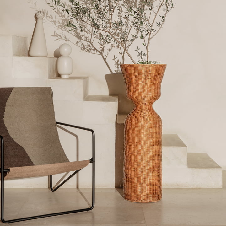 Agnes Bloemstandaard geweven, h 90 cm, naturel by ferm Living