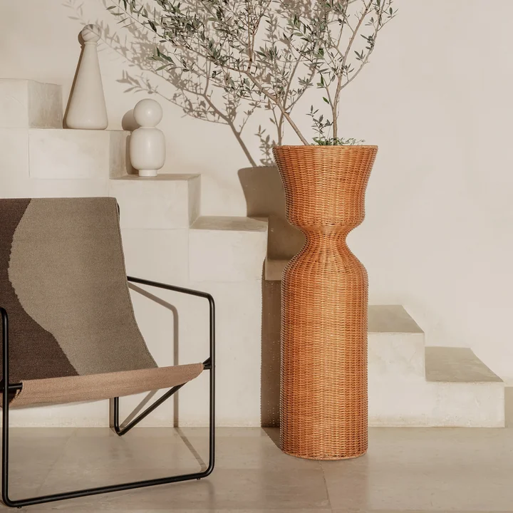 Agnes Bloemstandaard geweven, h 90 cm, naturel by Ferm Living