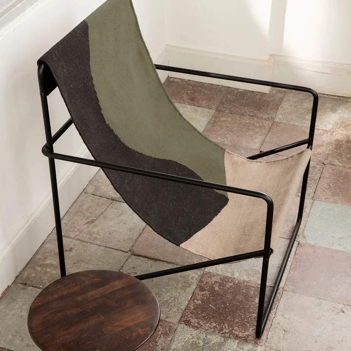 Desert Lounge Chair, zwart / dune van Ferm Living