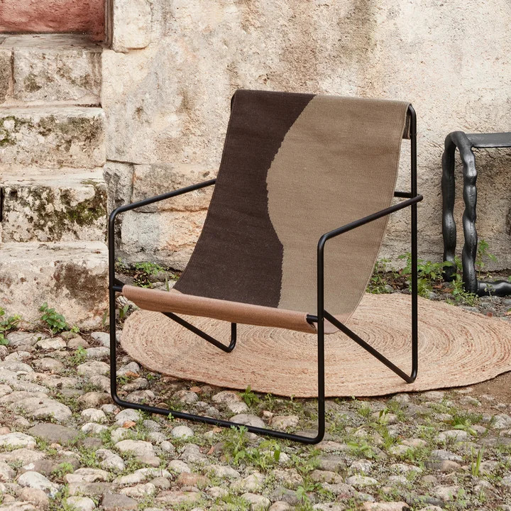 Desert Lounge Chair, zwart / dune van Ferm Living